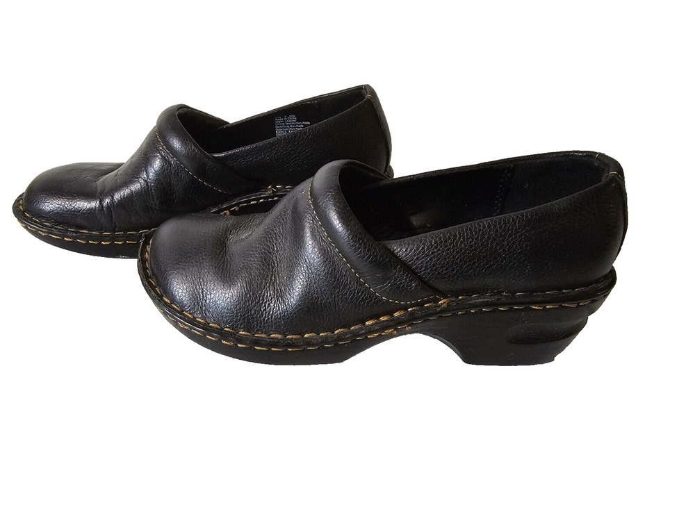 Sonoma Life Style Leather Sndaria Black Clogs Women's Size 8 Great Condition